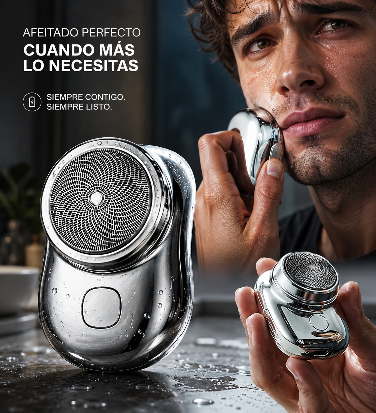 Afeitado Profesional al Instante - Mini Afeitadora Portátil 7200RPM