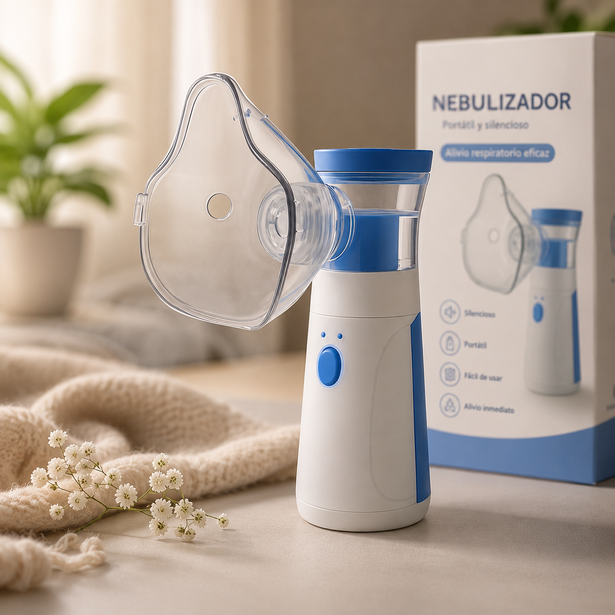 Alivio Respiratorio Inmediato - Nebulizador Ultrasónico Portátil Silencioso