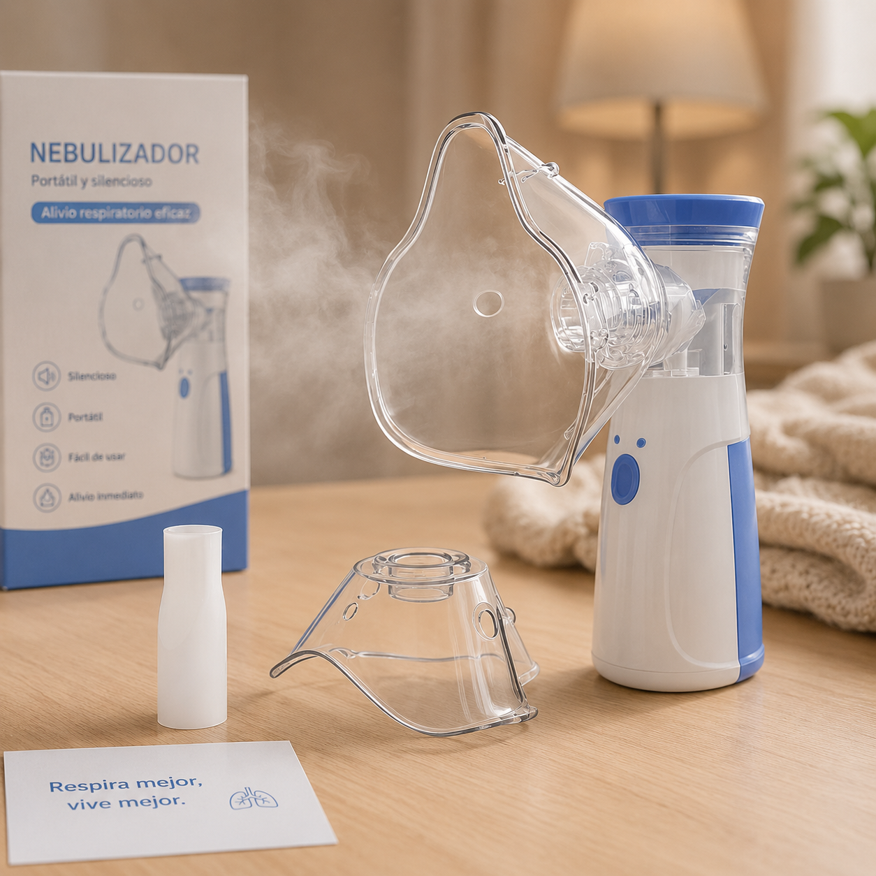 Alivio Respiratorio Inmediato - Nebulizador Ultrasónico Portátil Silencioso
