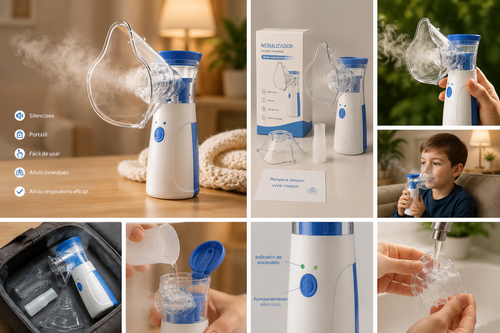 Alivio Respiratorio Inmediato - Nebulizador Ultrasónico Portátil Silencioso