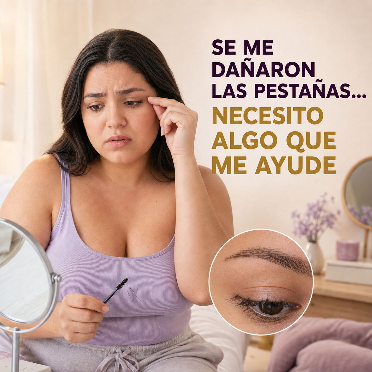 Nutre el crecimiento de tus pestañas.